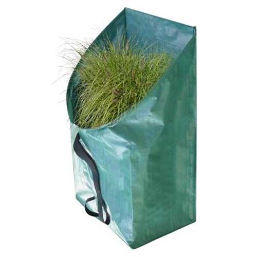 Garden Leaf Bag - 大容量 200L 折りたたみ式ガーデンゴミ箱付き再利用可能なコレクター |公園、農場、ガーデ保管 耐久性のある ガニング用の丈夫な芝生廃棄物収納バッグ