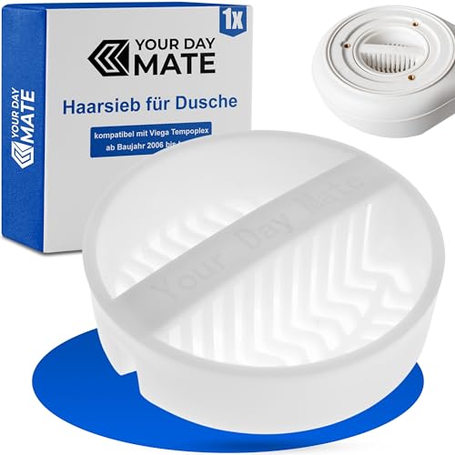 Colador de Pelo para el Juego de desagüe de la Ducha, 1 Pieza, Blanco, Compatible con el Juego de...