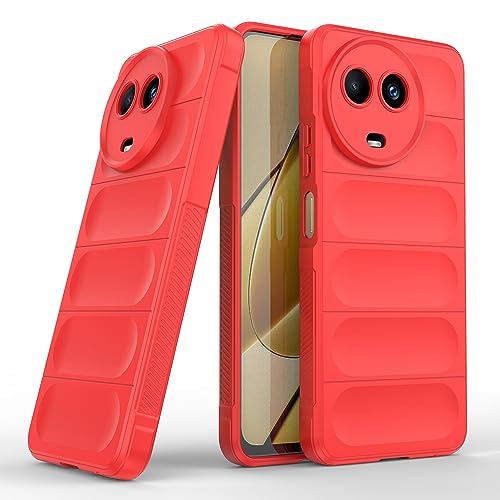 Image of Zapcase Back Case Cover for Realme Narzo 60X 5G | Compatible for Realme Narzo 60X 5G Back Cover | Liquid Silicon Magic Case with Camera Protection | Red