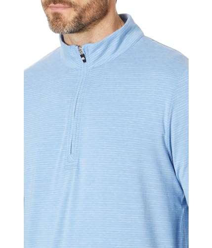 TravisMathew The Heater 1/4 Zip Heather Blue 2XL3