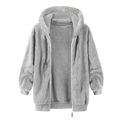 Men's Oversized Fuzzy Sherpa Jacket Fleece Lined Zip Up Hoodies Winter Thermal Work Tops Casual Warm Sweater Coats2