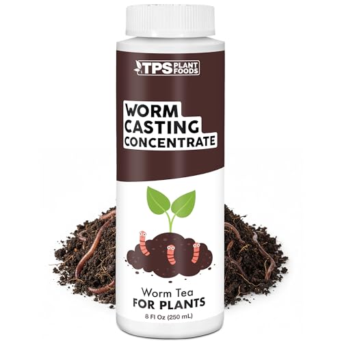 Worm Casting Tea Concentrate Liquid Microbial Supplement for Living Soil Stronger Roots & Healthier Plants 8 oz