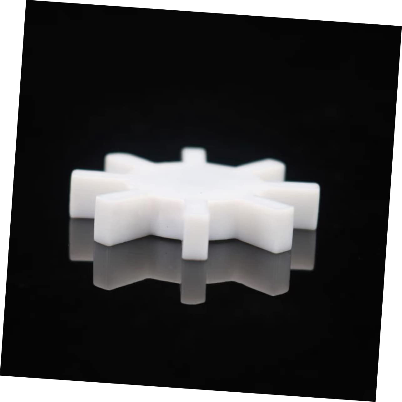ULTECHNOVO 8pièces Barre Magnétique De Mélange Gear-shape Ptfe Pour Laboratoire Et Recherche Scientifique