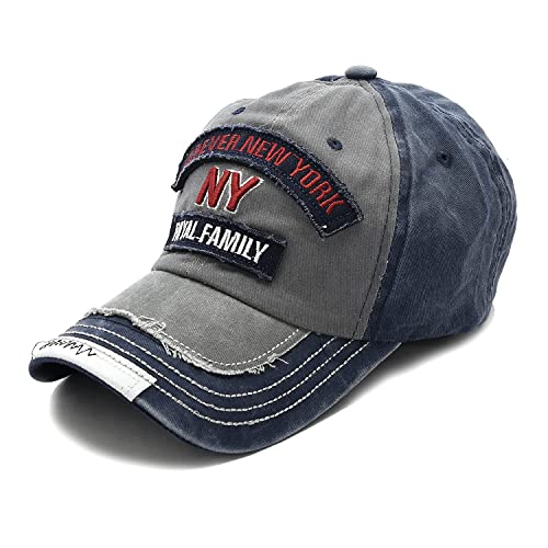 Image of Adjustable Soft Cotton Denim Cap for Men Women Baseball Vintage Washed Distressed Hats Adjustable Stylish Cap Regular Fitted