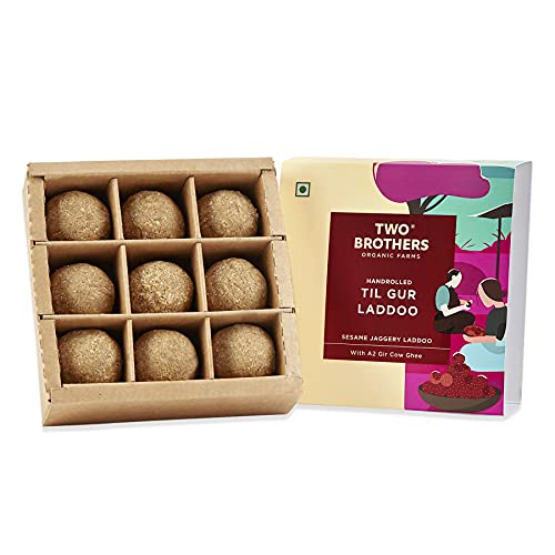 Image of Two Brothers Organic Farms Dink Sweet Laddu /Laddoo with Dryfruits | gond laddu No Sugar Handrolled (250 Gm)