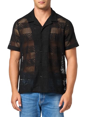 Chemise en tricot GUESS homme respirante XXL noir de jais pour l'été