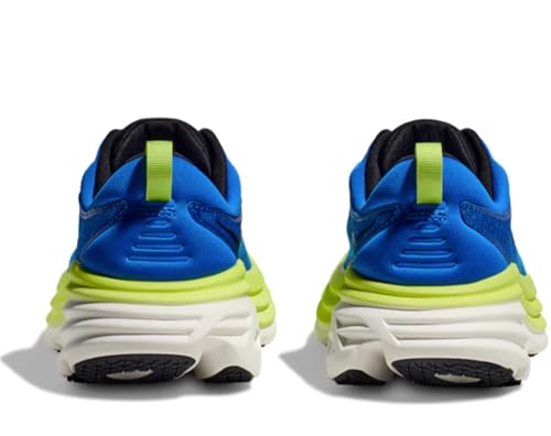 HOKA HOKA Bondi 8 Men's Performance Road Running Shoes Sneakers (Electric Cobalt/Lettuce, US Footwear Size System, Adult, Men, Numeric, Medium, 9)