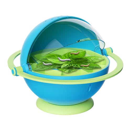 カイコ育成ボックス | ポータブル 小型カイコ飼育ケース | 透明デザインの生育ハビタットケージ 家庭・教室・自然学習用 観察用