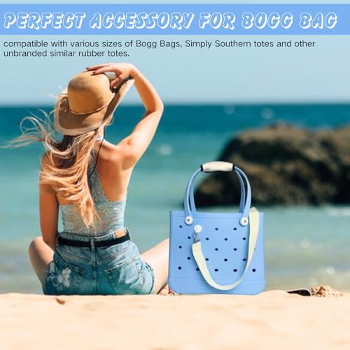 Image of Strap Wrap Compatible with Bogg Bag Accessories, Adjustable Crossbody Shoulder Straps Replacement Handle Wrap Protector for Rubber Beach Tote Bag