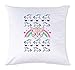 Iprints Cute Rainbow Cat and Unicorns Heart Graphic White Pillow