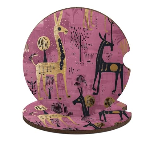 Posavasos para auto con diseño animal 2 piezas miniatura 1