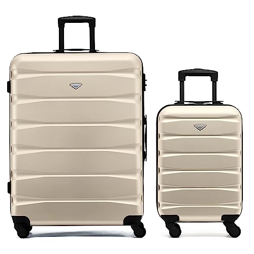 Set Di 2 Valigia A Mano Grande 56x45x25 Cm Easyjet E British Airways - Approvata E Testata - 2 Ruote - Da Cabina In Tessuto Ultraleggera E Resistente