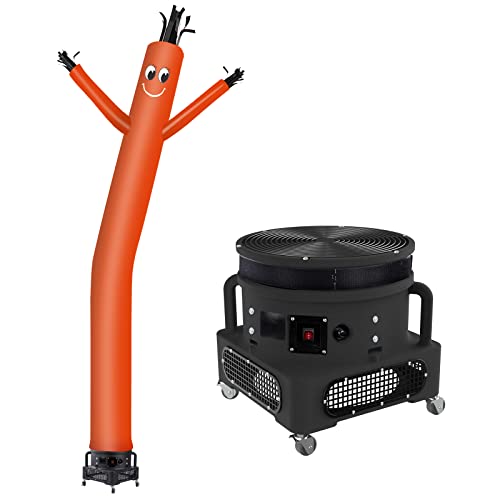 Image of MOUNTO 20ft Air Inflatable Tube Guy Puppet Dancing Man with 1HP Blower Complete Set (Orange)