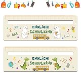 2 Stück Lesehilfe Kinder 1 Klasse Lesehilfe 2026 Personalisiert Holz Leselineal zur Einschulung Grundschüler Legasthene Kinder Schulanfang Geschenke für Mädchen und Jungen zum Schulanfang