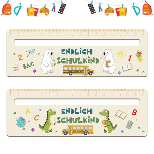 2 Stück Lesehilfe Kinder 1 Klasse Lesehilfe 2026 Personalisiert Holz Leselineal zur Einschulung Grundschüler Legasthene Kinder Schulanfang Geschenke für Mädchen und Jungen zum Schulanfang