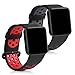 kwmobile Bracelet Compatible avec Xiaomi Mi Watch Lite/Redmi Watch - Set 2X Bracelet de Rechange en Silicone pour Fitness Tracker - Noir-Rouge-Noir-Gris