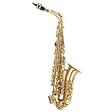 Woodwind Instruments [US-W]Stylish Mid-range Alto Drop E Lacquered Golden Saxophone Painted Golden T