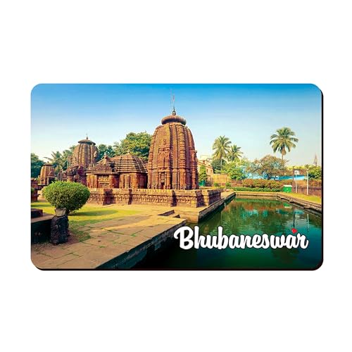 Image of Elegant Fridge Magnet with Themes |Rectangular Size Refrigerator Magnet with Magnetic Rubber Back | Pack of 1, 8.6cm X 5.4cm (Bhubaneswar)