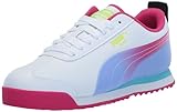 PUMA Roma Sneaker, White-Intense Lavender Pink, 12 US Unisex Little Kid