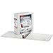 Cardinal 3 Ring Binder, 3 Inch Premier Easy Open Binder, ONE-Touch Locking Round Rings, 575-Sheet Capacity, ClearVue Cover, PVC-Free, White (11130CB)
