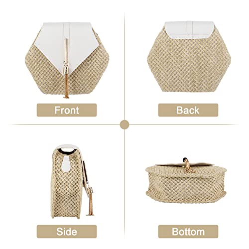 LHHMZ Borse a tracolla da donna in paglia Borsa da...