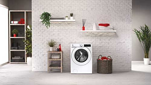 Hoover H-WASH 500 10kg Freestanding Washing Machine, 1400 RPM, A Rated, ECO‑Power Inverter Motor, hOn App, 60 Programmes, Care Dose, Power Care System, White, 60x59x85 cm ‑ HW 410AMC/1-80