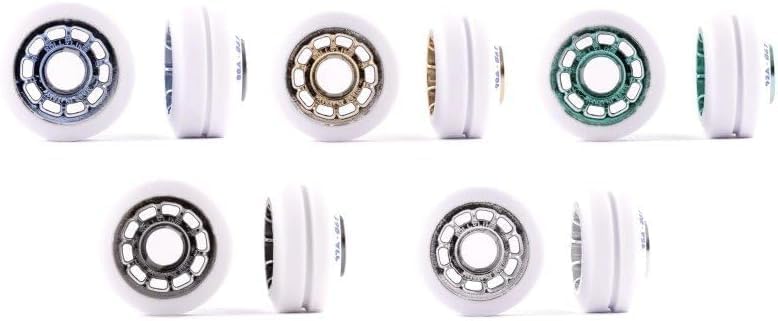 L'ESTEL SKATES - Roll Line - Roll-Line Ice - Set of 8 Wheels + 16 Bearings for Figure Skating on Wheels for Dance and Show. Diameter 61 mm.