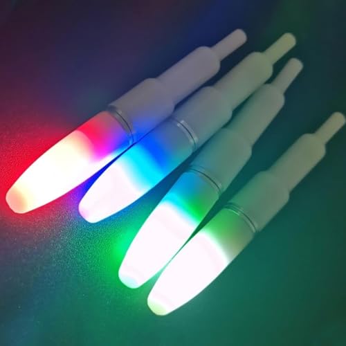 HERCHR LED Fishing Bobber, 5pcs Electronic Luminous Glowing Stick Deep Drop LED Night Lighted Bait Lure Lamp for Freshwater Seawater Fishing Floats and Bobbers Light Up Bobbers Night Fishing