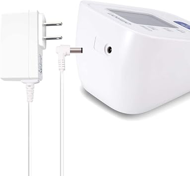 6V AC Adapter for Omron Blood Pressure Monitor Hem-ADPTW5, USA UL Listed Extra Long 6.6 Ft Cord Healthcare 5 7 10 Series BP5100 BP5250 BP5450 Charger Replacement Power Supply Cord, White