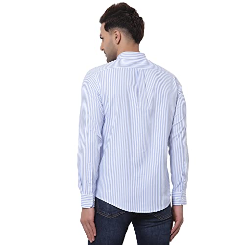 Image of Red Tape Men Sky Blue Striped Shirt