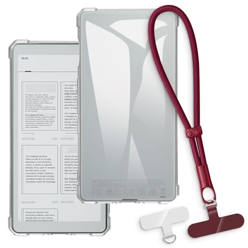 OAGELIM 2-in-1�ی�P�[�X�ƃ��X�g�X�g���b�v Viwoods AiPaper Reader 6.13 2025 �Ƃ̌݊������� ���O���\�ȃ��j���[�h�t���d�b�J�o�[�A����~�ߕ����h�~�O���b�v�n���h�� (�N���A + ���b�h)