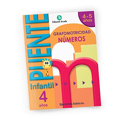 Puente Infantil Números 4-5 años. Cuaderno de grafomotricidad.