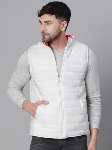Image of oxolloxo Men's Aztec Print Zip Lined Sleeveless Reversible Quilted Jacket