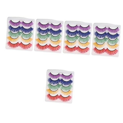 Beavorty 25pairs Halloween Fake Eyelashes Long and Dense Lashes Natural Look for Women for Makeup Photography Parties