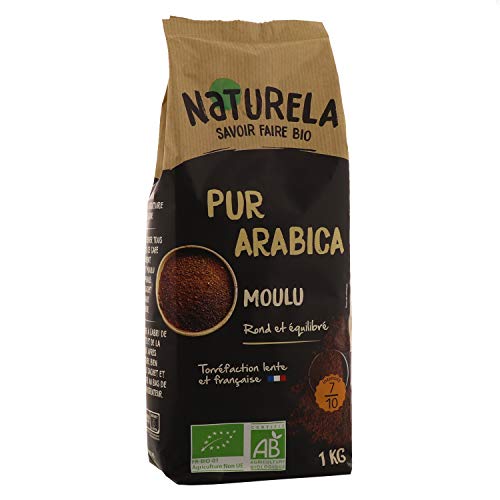 NATURELA - 有机研磨咖啡 - 有机阿拉比卡咖啡 - 慢速烘焙 - 法国制造 - 1 kg