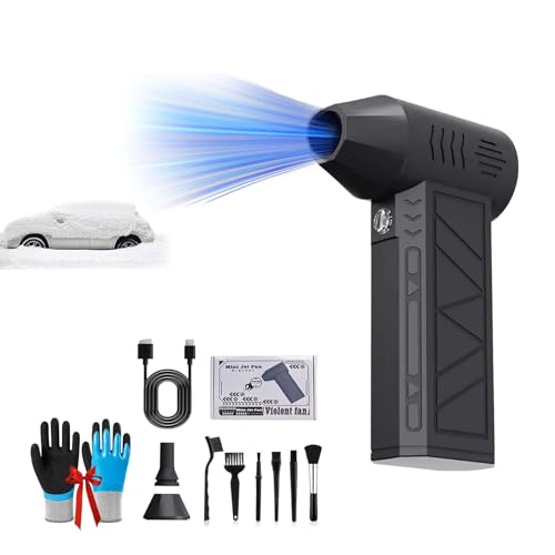 Spazzaneve, Turbina a LED, Turbina da neve elettrica con LED, Turbina for asciugatura for auto, Mini Turbo spazzaneve regolabile a 3 marce, Ventilatore ad aria super potente