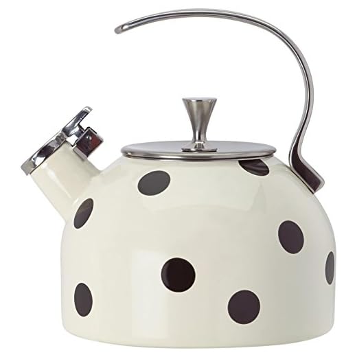Kate Spade New York Black Deco Kettle, 3.80 LB, Scatter Dot