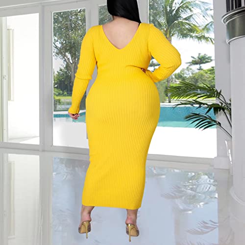 Image of Women's Plus Size Sexy Long Sleeve Maxi Sweater Off Shoulder Knit Dress | Warm Sweater, Casual,Party,Work,Date,Wedding,Cocktail,Nightclub,Clubwear,Cocktail,Daily Wear,Christmas Party Work.