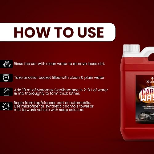 Shatras 5 Ltr foam Car Wash Shampoo Concentrate - pH Neutral, Thick Suds With Shine Enhancing Formula - Bubblewash Snow Car Foam Shampoo That Works With Both Bucket Wash And Foam Cannon