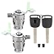 AUTOKAY 72146S73003 Türschlosszylinder vorne links Fahrerseite rechts mit Schlüssel für Honda Accord 1998-2002 Civic 2001-2005 Odyssey 1999-2004 S2000 2000-2009 Honda CRV CR-V Element
