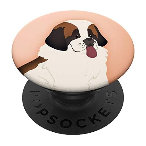 Cute Saint Bernard Dog Popsocket Grip Cover