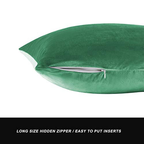 Image of GIGIZAZA Decorative Couch Throw Pillow Covers,Teal Square Pillow Cushion Covers 22x22,Pillow Cases Velvet Pillow Covers