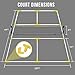 Pickleball Court Markers Kit, Portable Pickleball Court Marking Kit with Tape Measure and Carrying Bag, Throw Down Markers for Outdoor Indoor Tennis Badminton