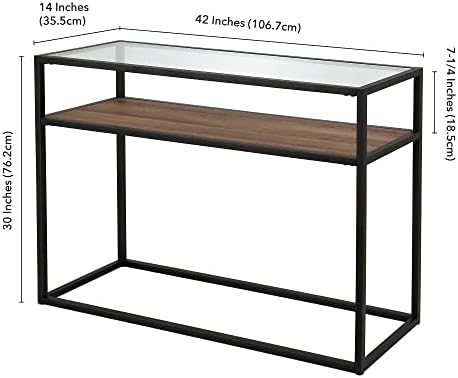 Addison 42'' Wide Rectangular Console Table in Blackened Bronze