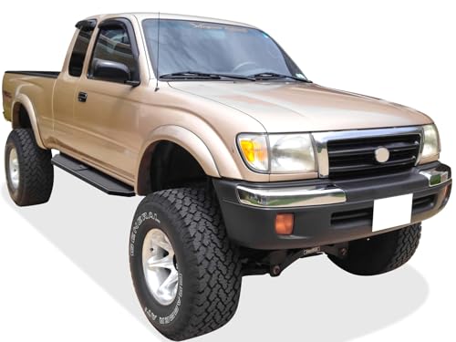 Estribos estilo running boards de acero inoxidable negro para Toyota Tacoma 1995-2004 miniatura 6