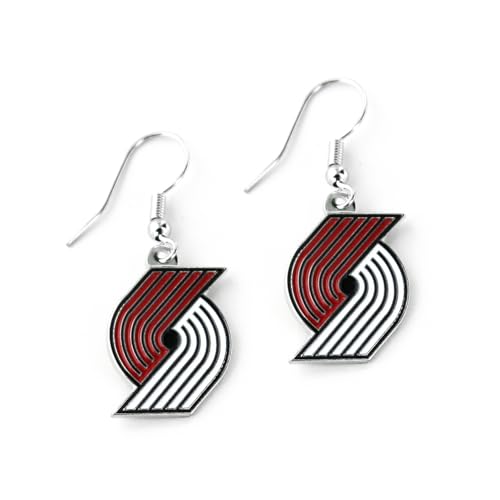 Aminco NBA Portland Trail Blazers Logo Dangler Earrings, 2.5