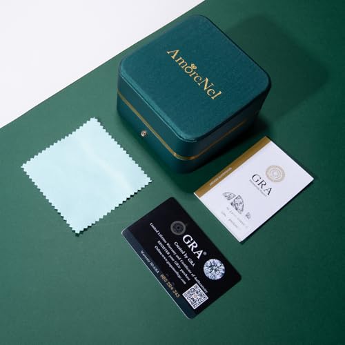 AmoreNel Solitaire Moissanite Engagement Ring for Women 4 Pronged Small Twisted Vine 1ct D Color VVS1 Clarity 925 Sterling Silver Plated 18K White Gold Promise Ring Ideal Gift for Women(6) - Image 6