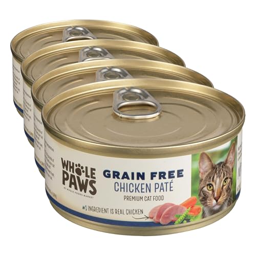 Image of Whole Paws, Grain-Free Wet Cat Food, Chicken Pate, 5.5 Ounce (Pack of 4)