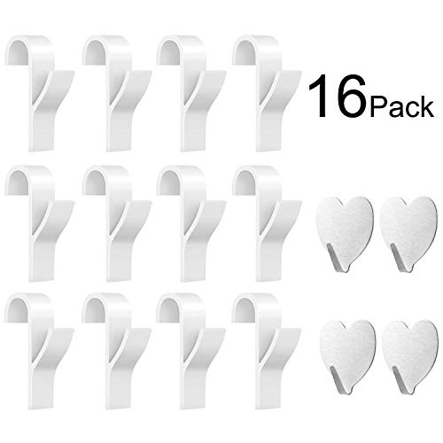 Huker Gancho para Radiador Toallero, Gancho para Radiador de Toalla de 12 Piezas y 6 Piezas Ganchos Adhesivos Toalla (12 Piezas)