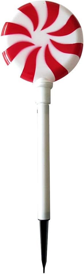 Solar 4-Color Changing Lollipop Pathway Lawn Light LED Garden Lamp Night Light for Christmas Decorative
